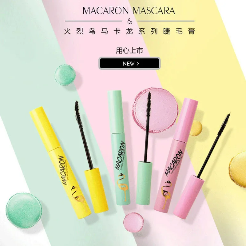 มาสคาร่าแบบน้ำ Flamingo Macaron Crisscross Bristles แห้งเร็ว ติดทนนาน กันน้ำ ช่วยให้ขนตาโค้งงอน หนาขึ้น แต่งหน้า