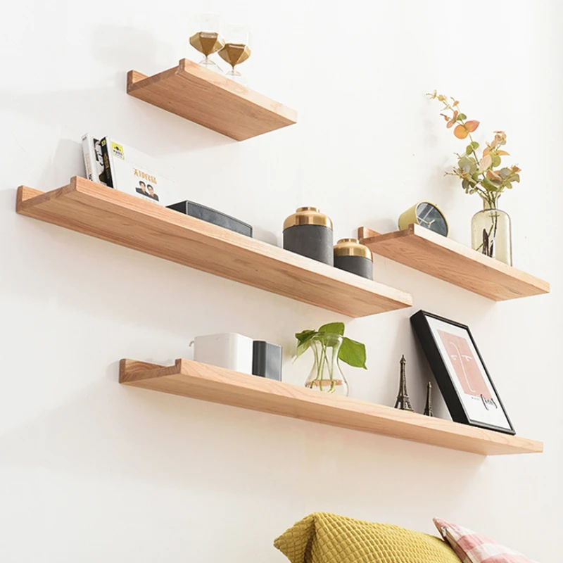 

Solid wood wall-mounted storage rack