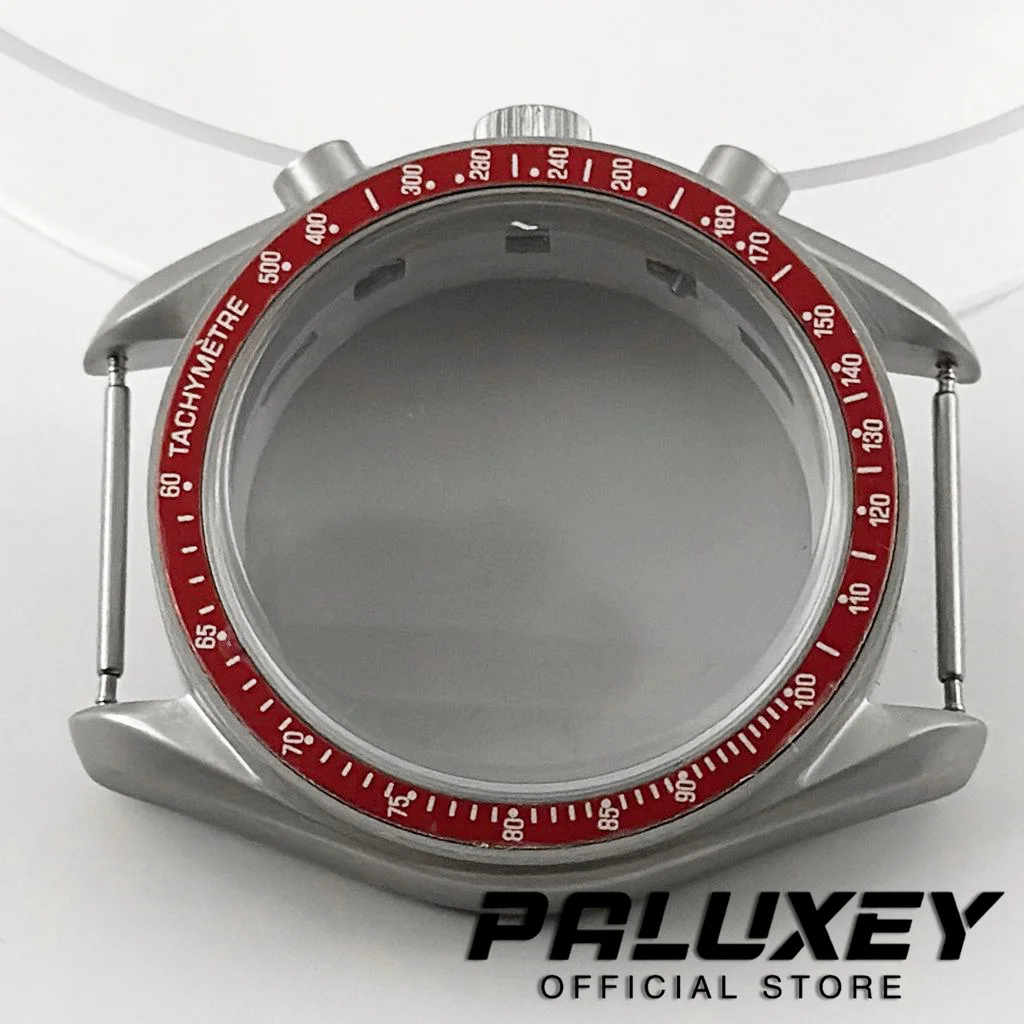 Titanium Case 40mm Chronograph Bezel Dome Mineral Glass Watch Case Accessories Watch Parts Fit for VK63 VK63A Quartz Movement