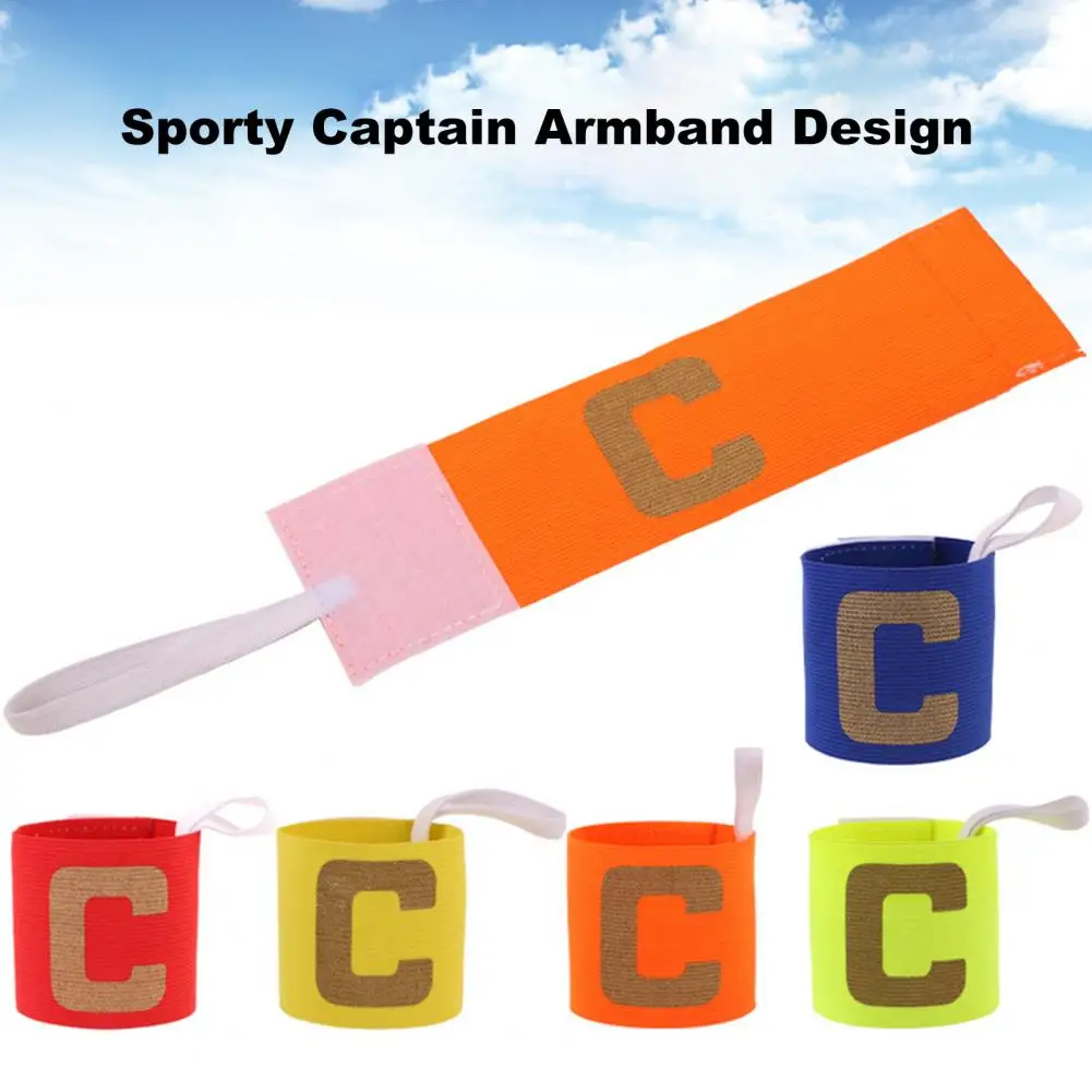 Soccer Captain Armband with Logo Nylon Elastic Basketball Captain Armband Outdoor Football Players Band for Youth And Adults