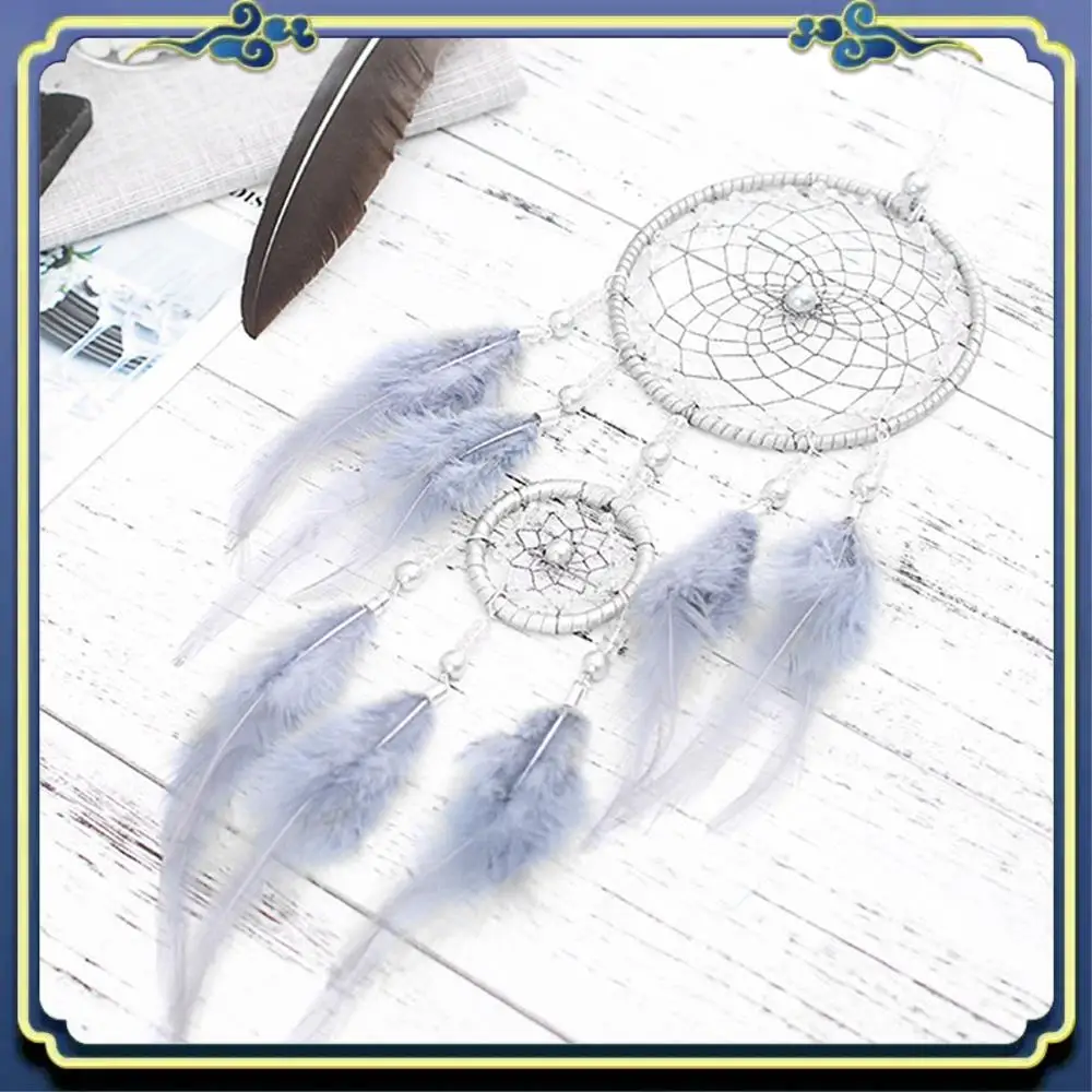 A56P-Dream Catcher - Handmade Traditional Feather Wall Hanging Home Decor Ornament Craft Valentine's Day Gifts For Friends