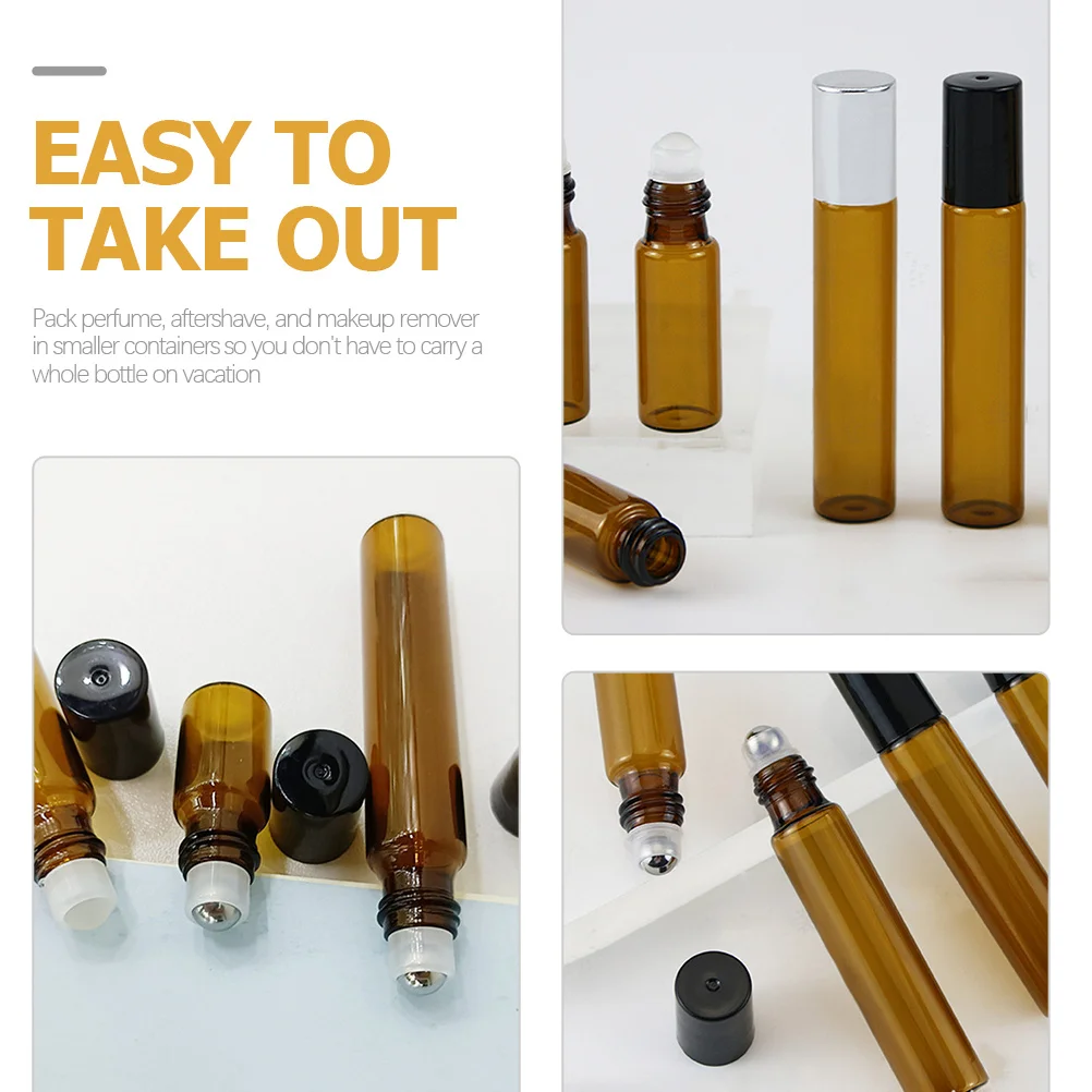20 Buah Botol Rol Minyak Esensial Botol Rol Ukuran Perjalanan Ringkas Dapat Diisi Ulang Kaca Anti Bocor untuk Minyak Parfum