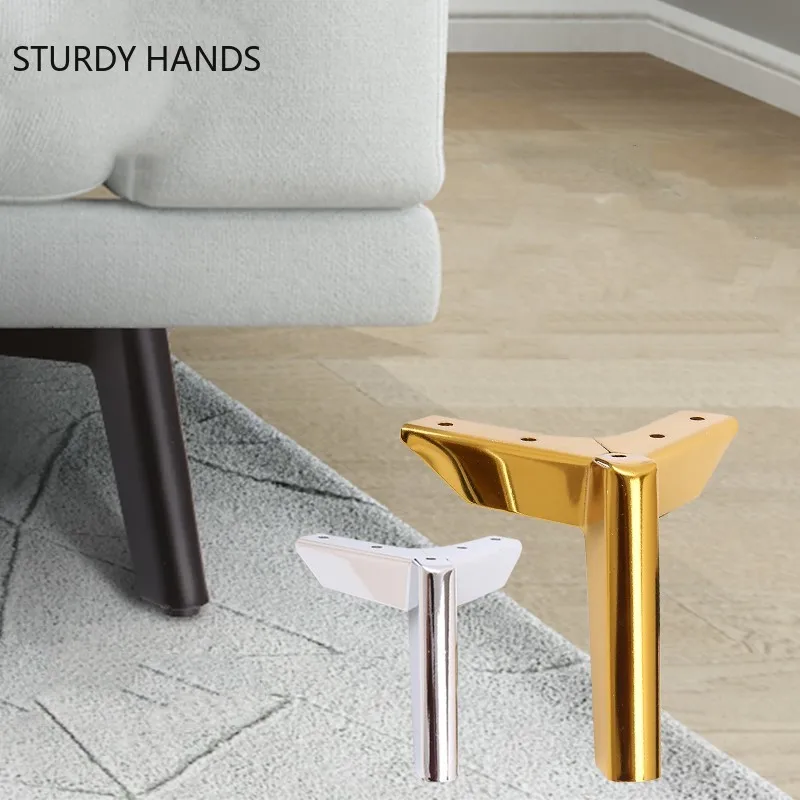 

4Pcs/Set Black Furniture Foot Triangle Table Leg Kitchen Cabinet Sofa Metal Feet Bracket with Screws Furniture Hardware Fitting