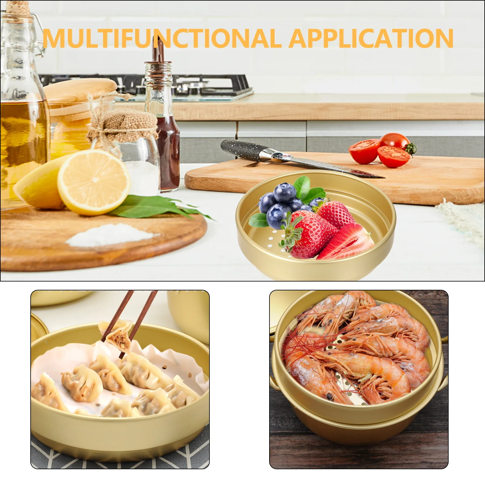 

Aluminium Alloy Steamer Basket Heavy Duty Steam Rack For Rice Eggs Buns Potatoes Kitchen Cooking Supplies