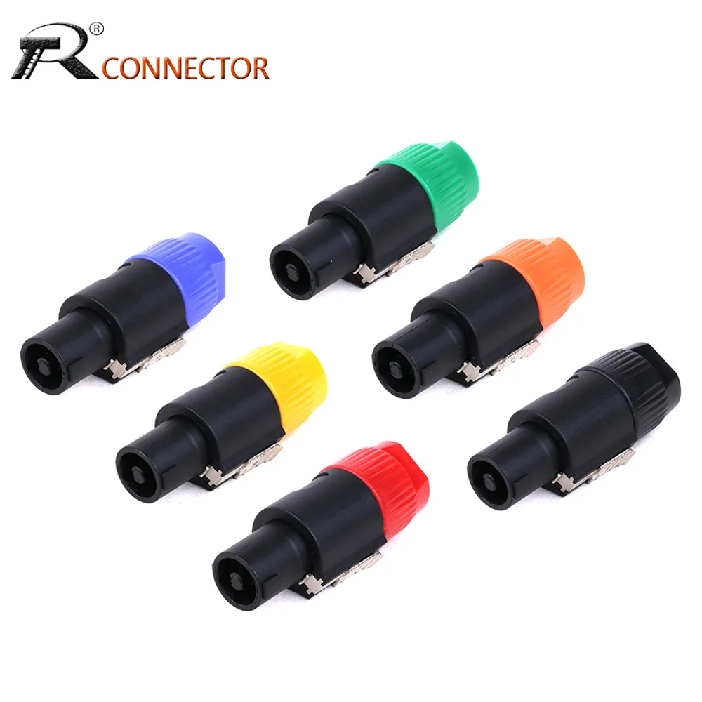 10pcs 4pin Speaker Powercon connector NL4FC Speakon 4 Pole Ohm Plug Speaker Audio Cable Plug Adapter Speakon male Jack