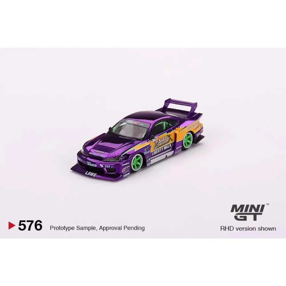 

MINIGT 576 Nissan S15 сильвия покрытие фиолетовый 1:64 модель автомобиля из сплава