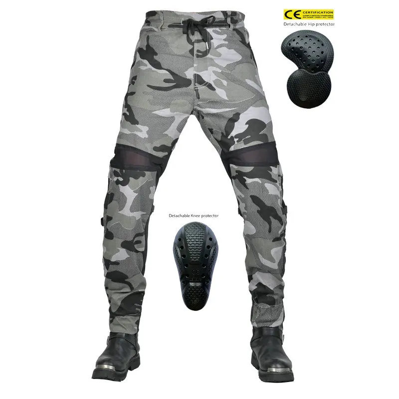 VOLERO Motorcycle Pants Summer Riding Pants Men's Motorcycle Pants Two-way Breathable Windproof Anti-drop Locomotive Overalls