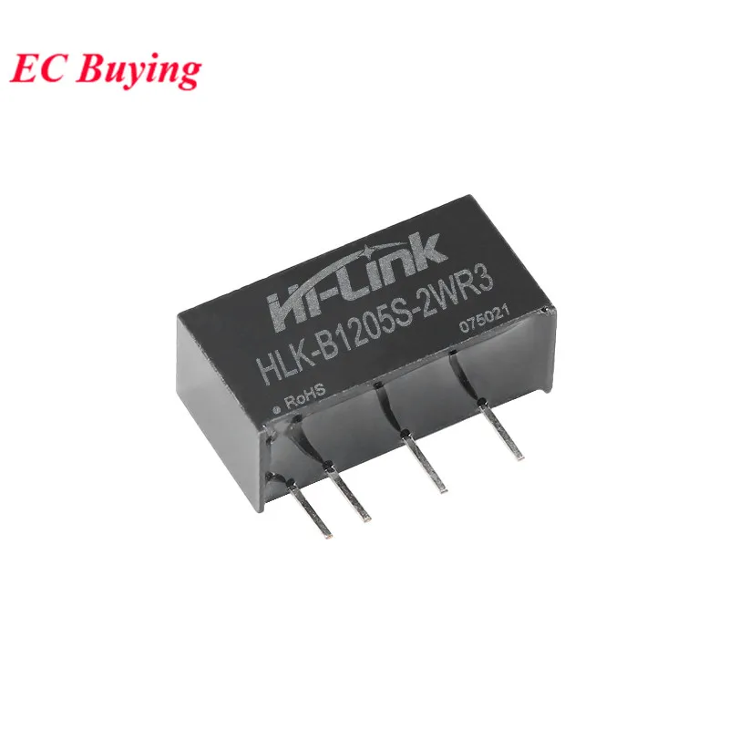 DC-DC Isolated Switching Power Module DC DC 12V to 5V 2W 400mA Power Supply Short Circuit Protection HLK-B1205S-2WR3