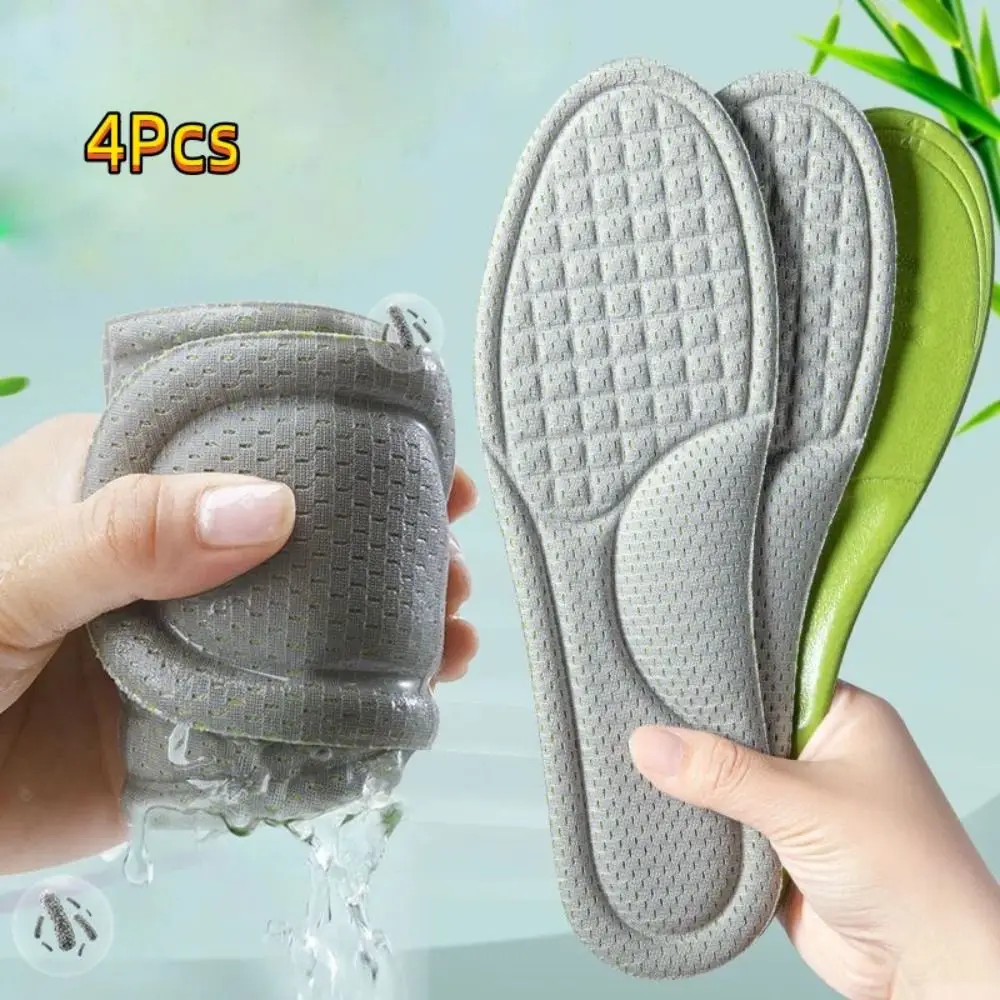 4PCS Comfortable Odorproof Sport Insole Breathable AbsorbSweat Feet Orthopedic Shoe Sole Memory Foam Insoles Men Women