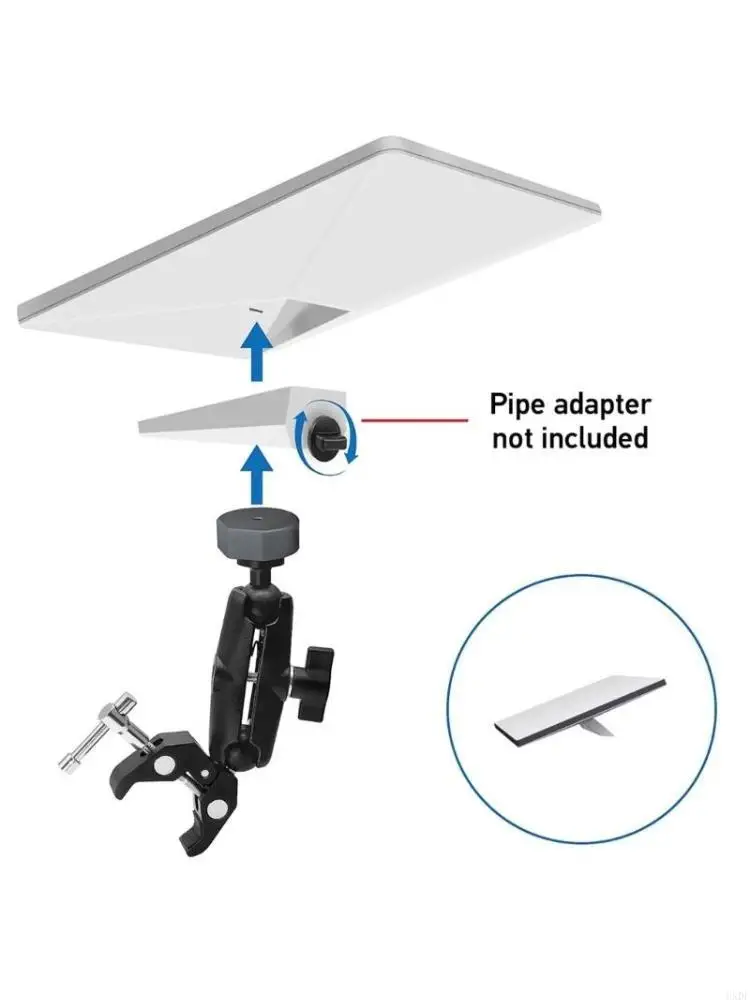 2026 New Mount for Satellite Adjustable Clamp Bracket Clamp Mount For Campers Ladders Roof