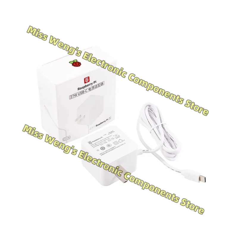 PD power supply 27W USB Type-C interface white standard optional Raspberry Pi 5 Official 27W PSU White CN