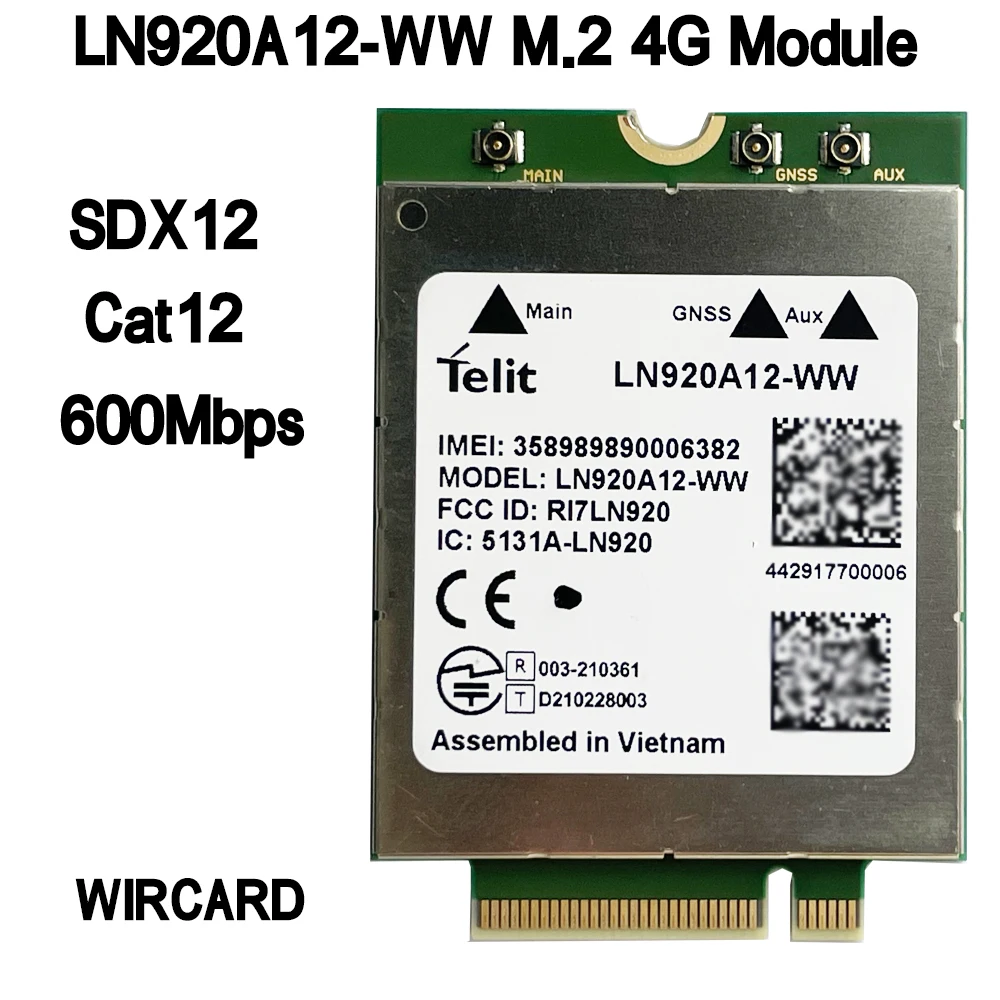 

LN920A12-WW M.2 4G Module 4G Card SDX12 Cat12 LTE For Laptop PC