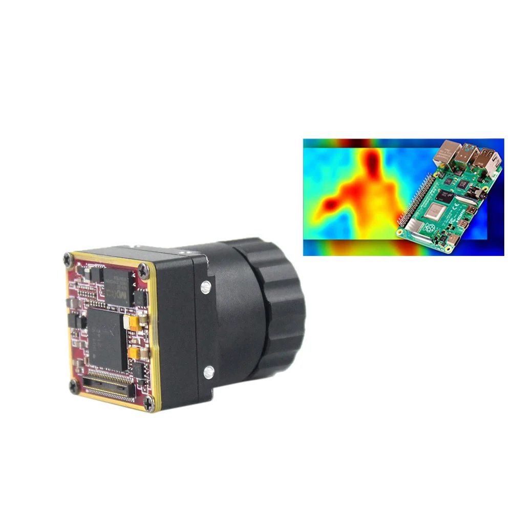 

USB Ethernet IR Uncooled Analog Thermal Camera Module Night Vision CMOS Sensor Mini Style IP54 Rated H.265 Compression