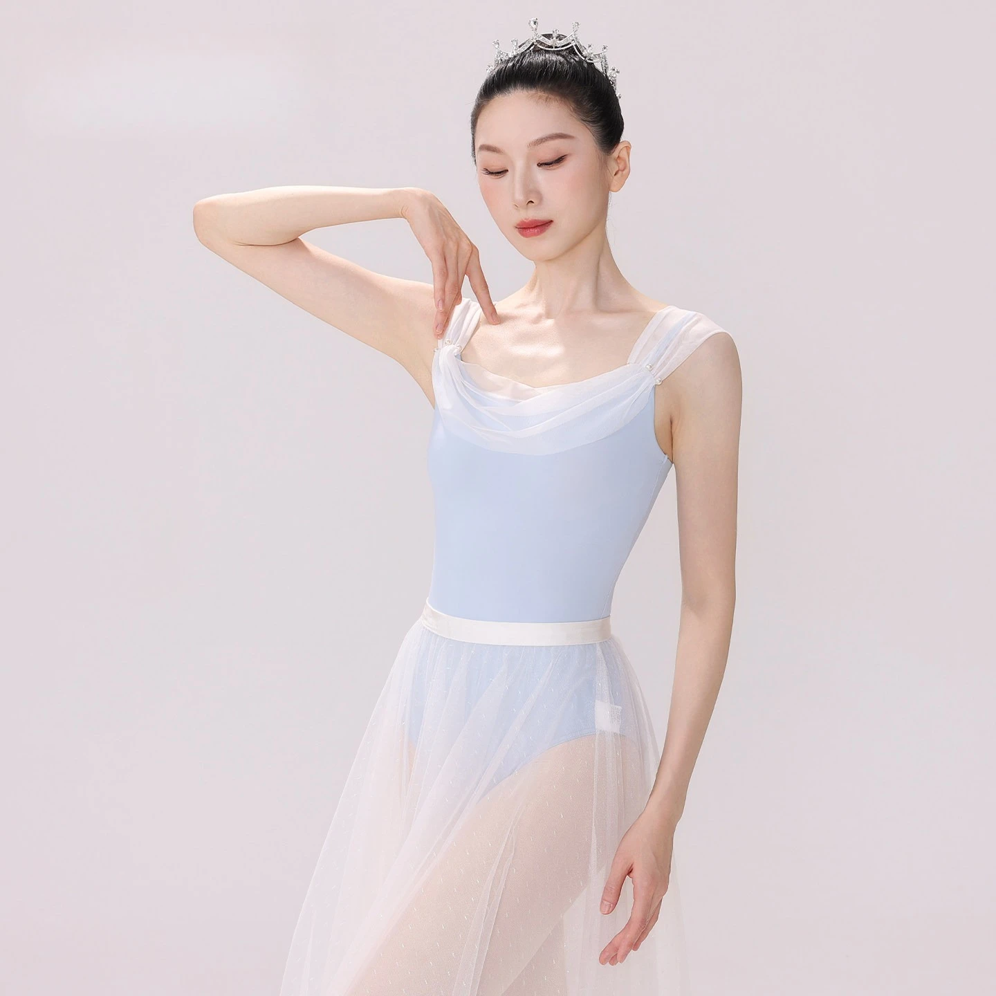 Ballet Leotards Mesh V Neck Spaghetti Strap Dance Bodysuit Gymnastics Unitard for Art Examination Body Basic Trainin Costume