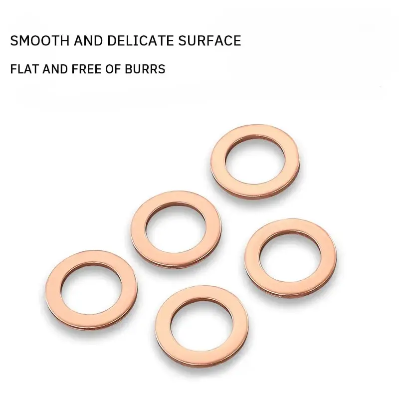 Copper Gasket Boxed Multistandard O Shaped Copper Gasket Combination Oil Plugging and Sealing Ring Combination 1 Box 200pcs