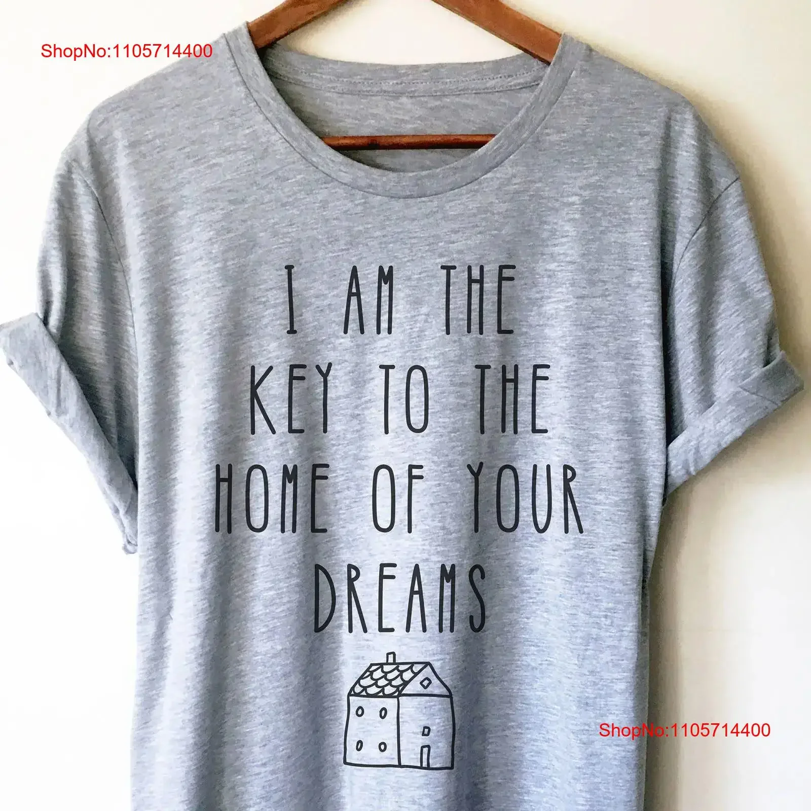 I Am The Key To Home Of Your Dreams T Shirt real estateshirt for estate estateclosing vintage Washed Soft Top For Everyday Wear