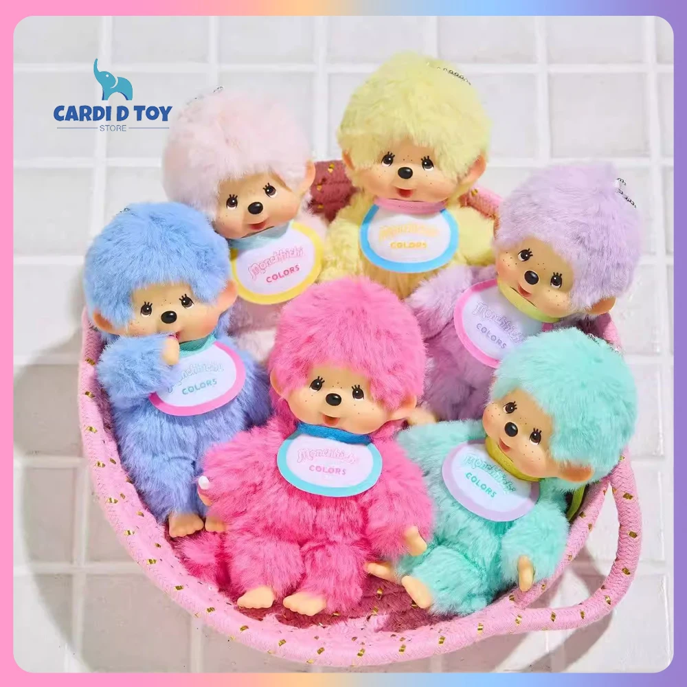 

New Original Monchhichi Colors Macaron Pastel Pendant Monchhichi Anime Figures Kawaii Doll Ladybug Model Ornament Doll Gift Toy