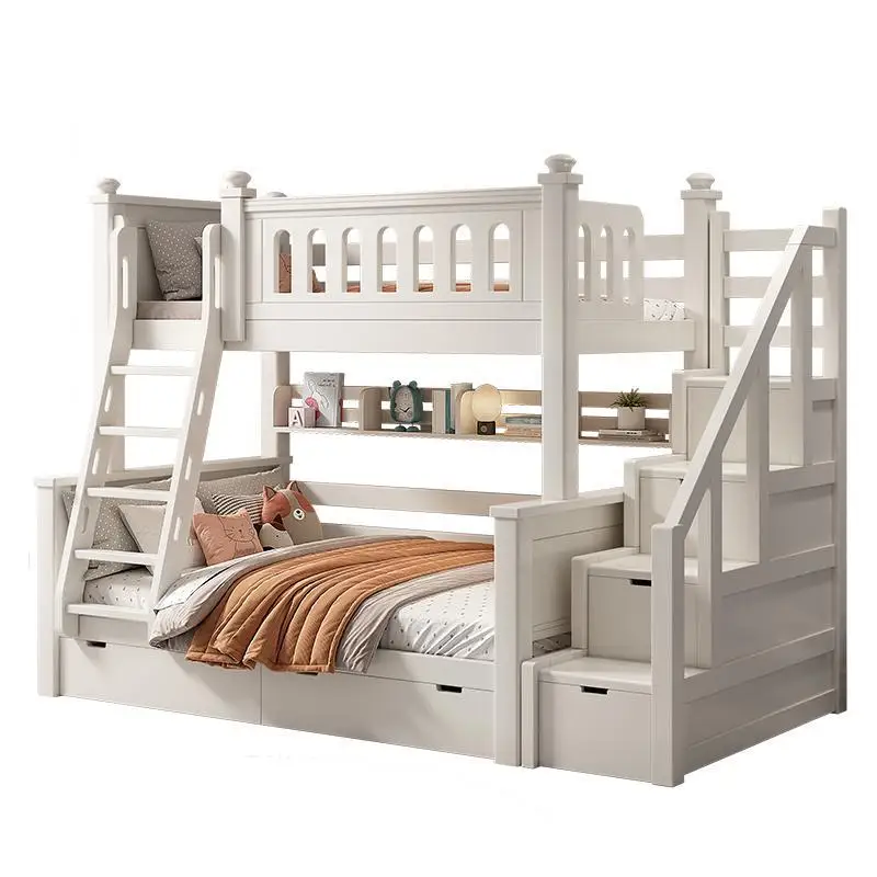 All solid wood bunk beds, mother and child beds, small apartment thickened children's high and low beds, bunk beds