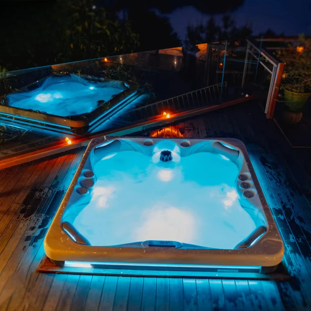 Luxury 6 Person Hot Tub Spa Jacuzi for Villas Resorts Hotels Spa Party Outdoor Spa Hydro Massage