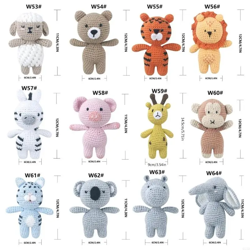 Q22d bebês malha múltiplo tipo animal boneca pelúcia brinquedo bonito brinquedo pelúcia meninas boneca pelúcia para