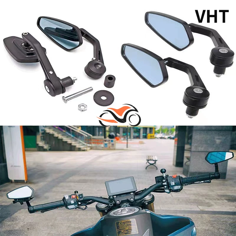 

1 Pair Motorcycle Bike Cruiser Chopper Atv Aluminum 7/8'' 22mm Bar End Side Rear View Mirror For Bmw Ducati Aprilia Victory