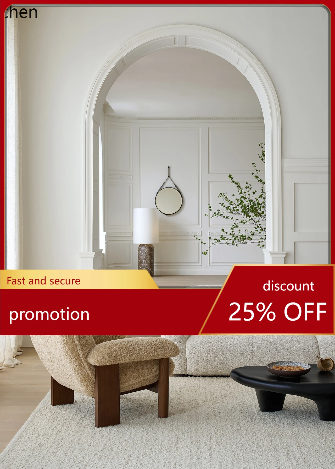 

ZML retro Solid Wood Sofa Chair Lamb Wool Single Sofa Chair