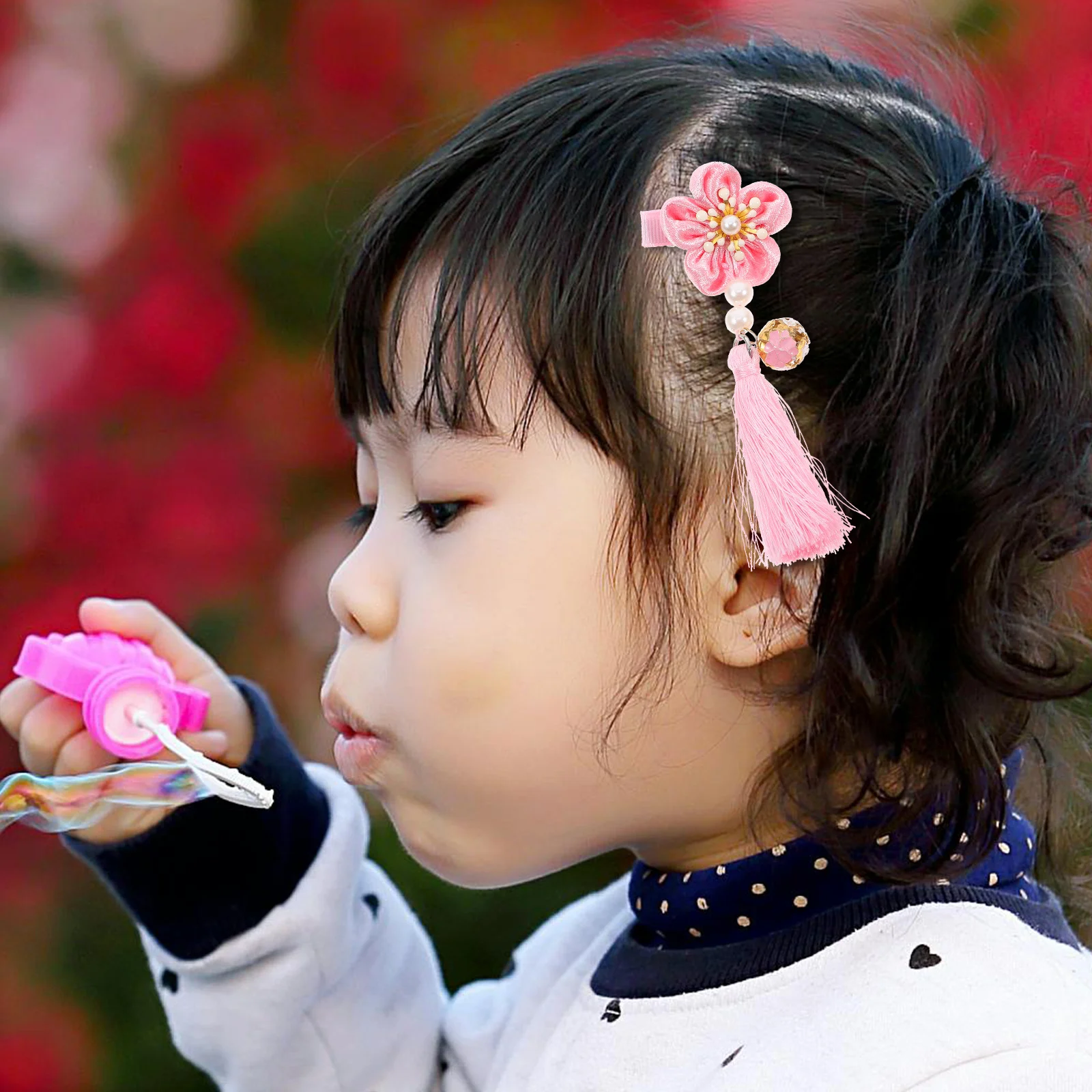 1 زوج سميكة النمط الصيني مقاطع الشعر لطيف الفتيات اكسسوارات للعام الجديد هان الملابس تأثيري شرابة دبوس الشعر الفتيات دبوس الشعر