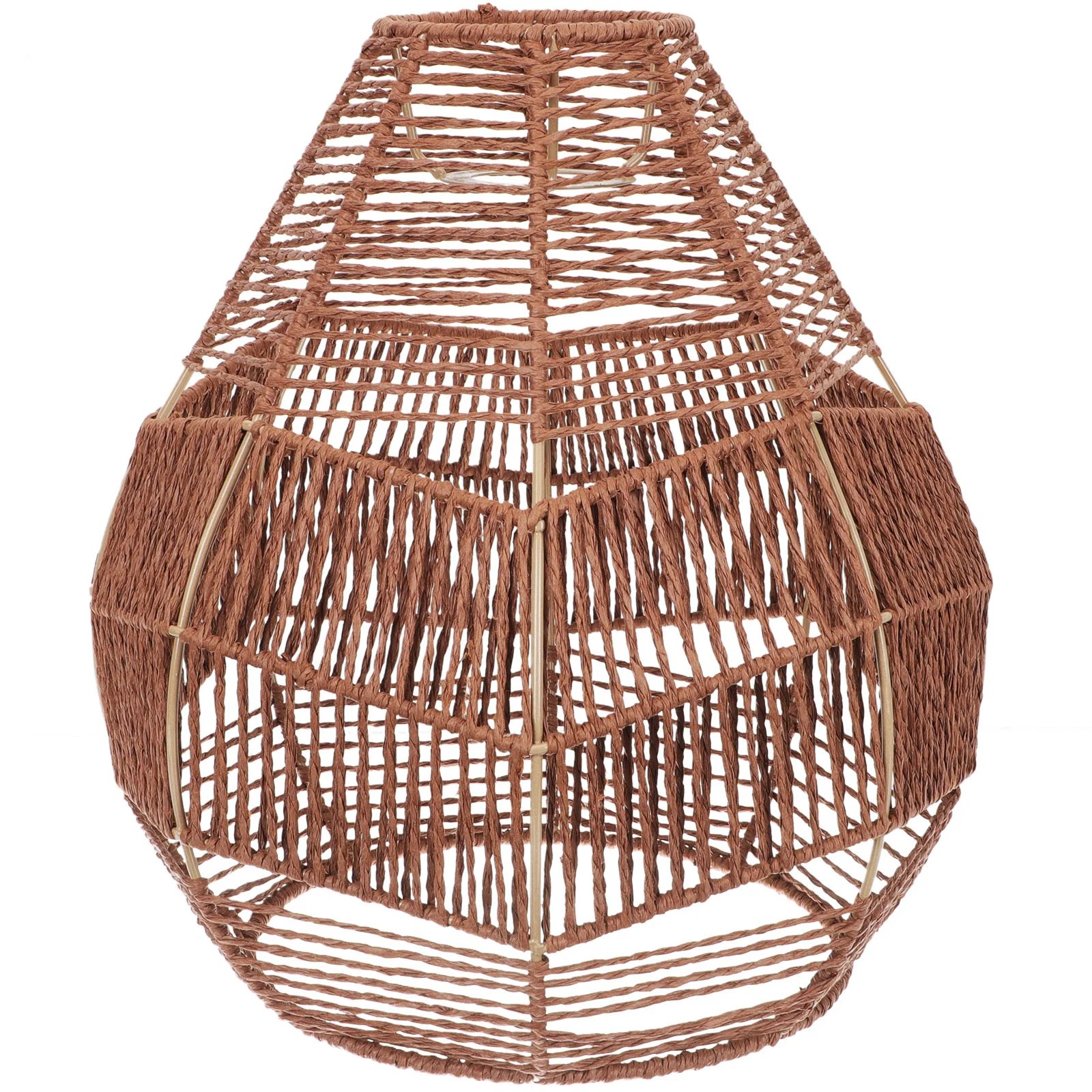 

Small Braided Lampshade Simulated Rattan For Ceiling Lamp Chandelier Dust Proof High Grade Paper Iron Material Vintage