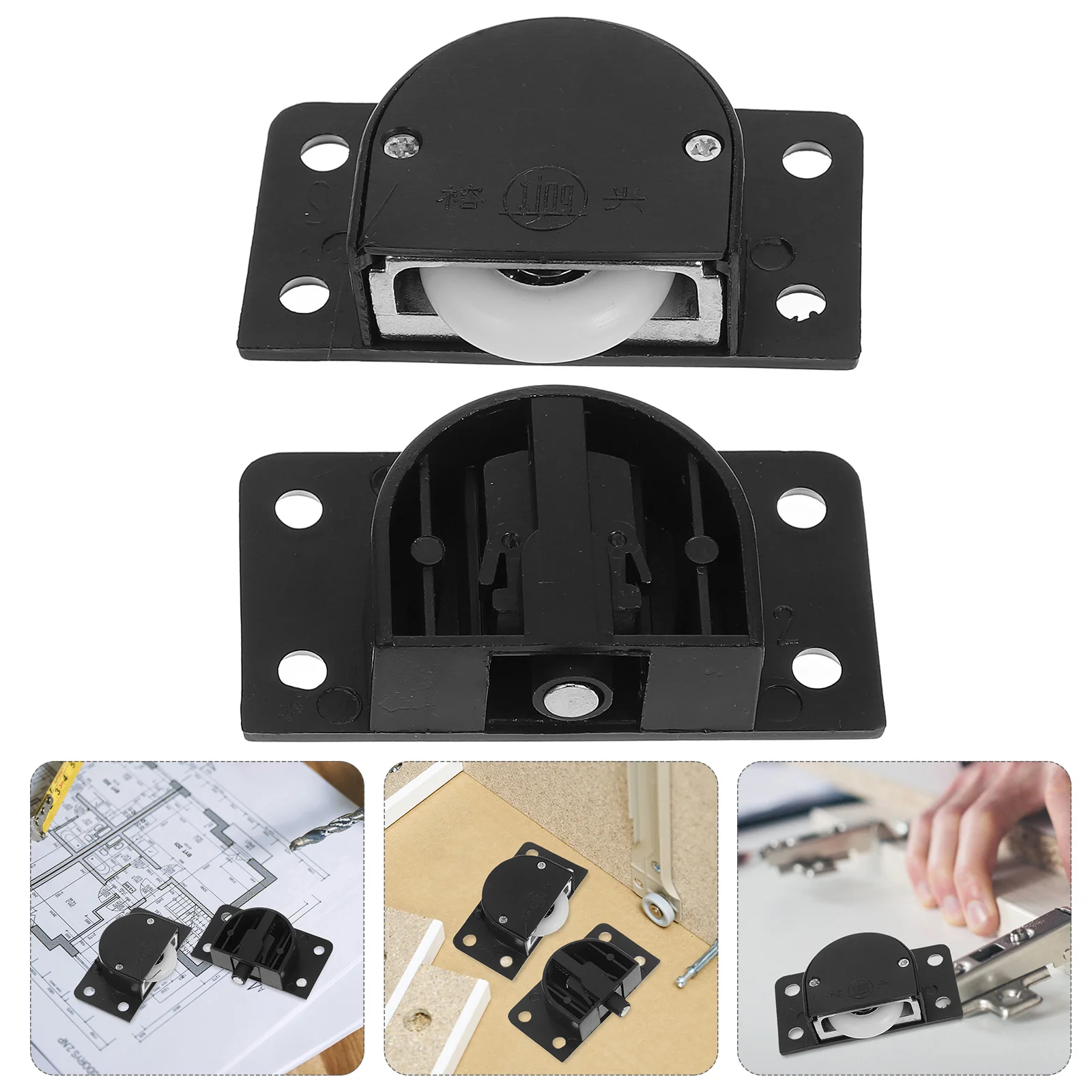 

1Set Silent Sliding Door Pulley for Cabinet Wardrobe Closet Replacement Roller Guide Wheel Hardware Smooth Quiet Operation