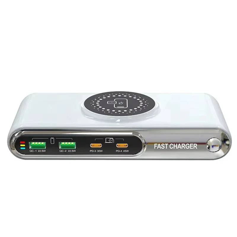 72W inteligente 4 puertos USB PD 45W QC3.0 cargador rápido estación de carga inalámbrica magnética para almohadilla de teléfono portátil