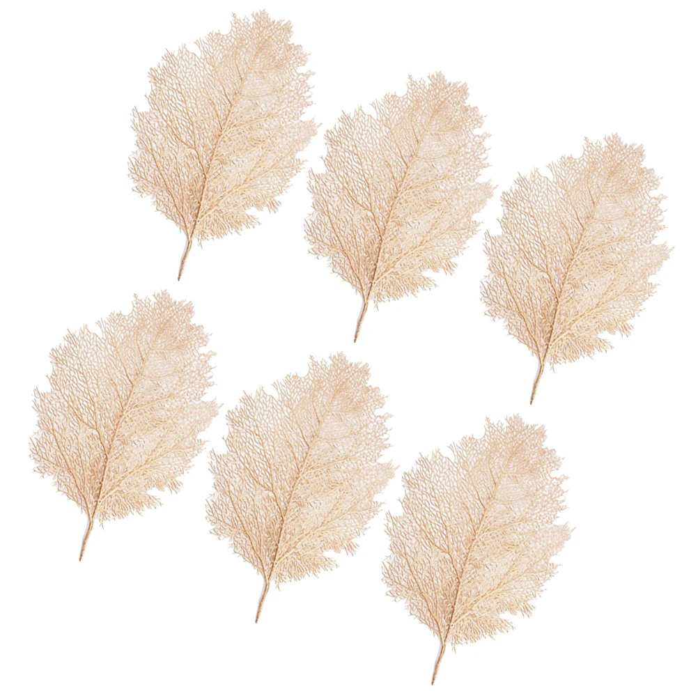 

6Pcs Artificial Coral Twig Placemat Heat Resistant Non Slip Coasters Protective Table Pad for Home Office Cafe Use