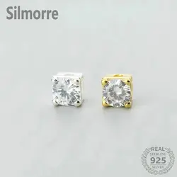 925 Sterling Silver Zircon Square Spacer Beads  for DIY  Bracelet Necklace Making Fine Jewelry Finding Accessories