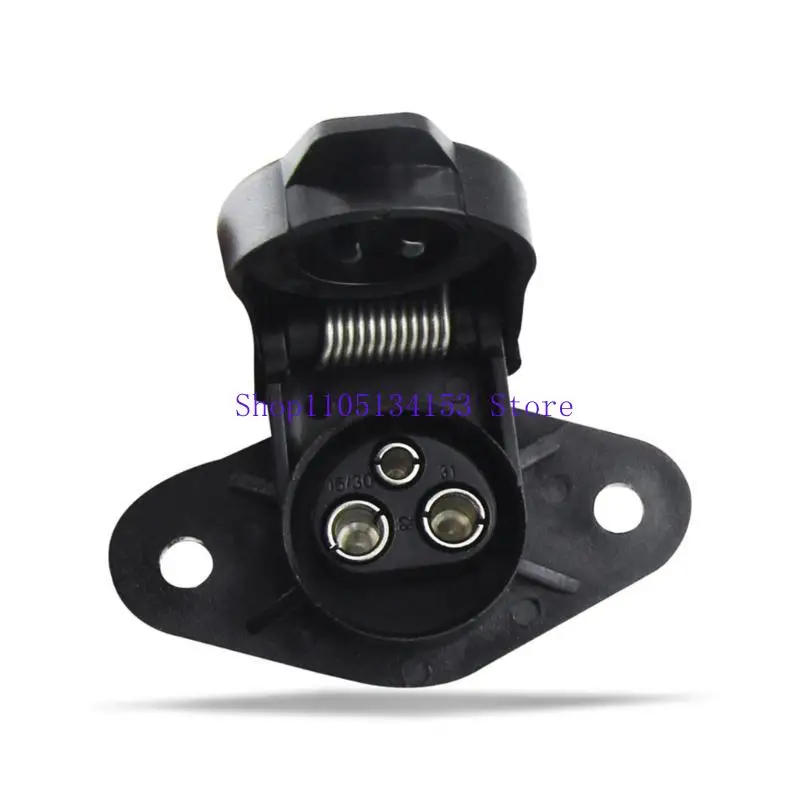 

Профессиональная европейская розетка для прицепа с 3 отверстиями, 3-контактная розетка для трактора, 3-контактный разъем, используемый для грузовиков, караванов, тракторов, прочный