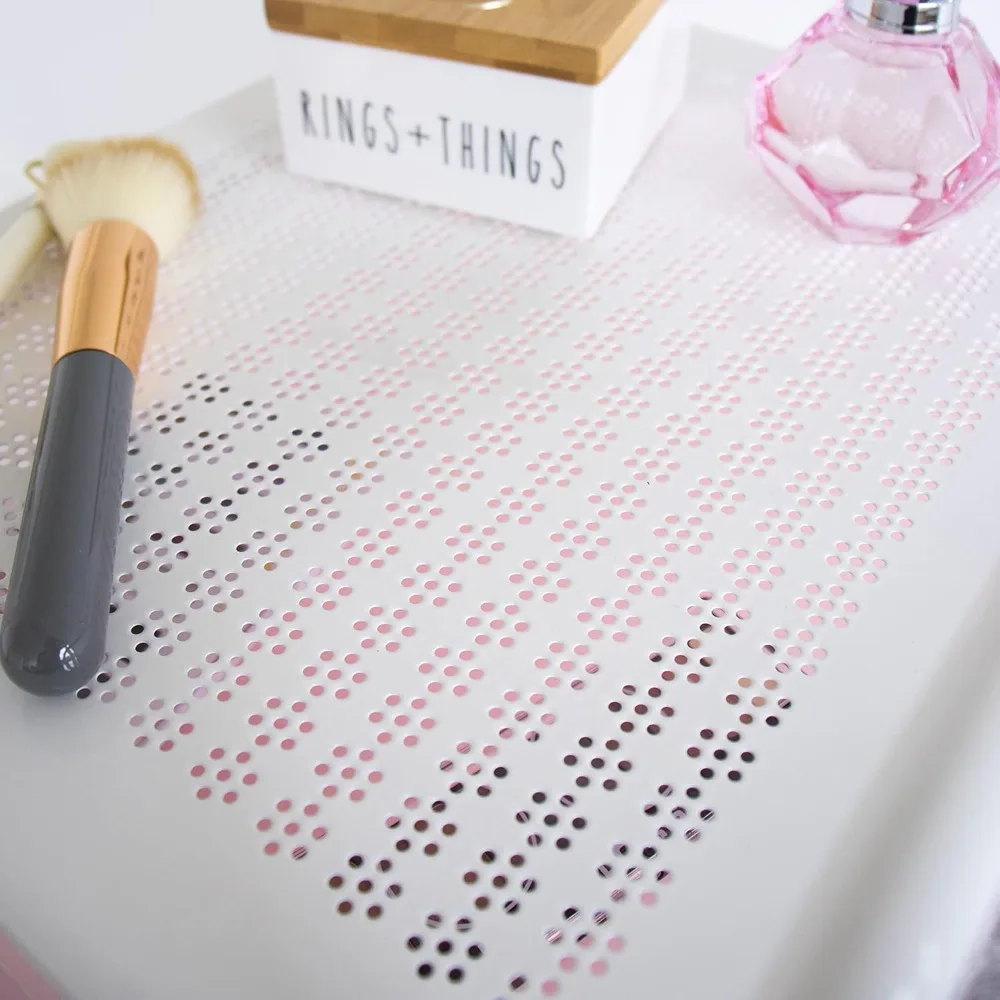 عربة تخزين دوارة ذات 8 أدراج مع عجلات، عربة تنظيم بلاستيكية رفيعة للمكياج المكتبي والمدرسة، إطار معدني وردي #6