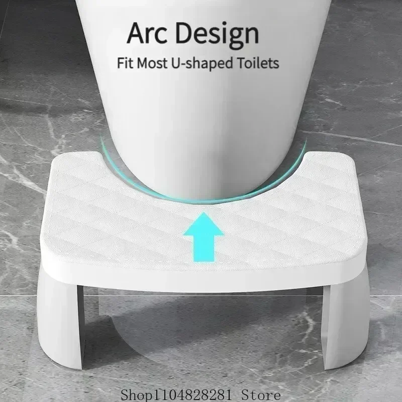 Anti-Slip Toilet Stool Squatting Foot Stool, Non-Skid Step Stool for Adults Kids Elderly Pregnancy, Bathroom Squat Potty Stool