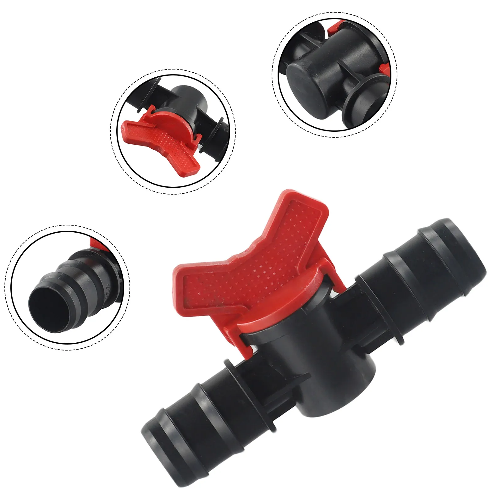 Shutoff Valve Ball Connector for PE Pipe PN4 Compatible with Drip Hose 16mm 20mm 25mm Suitable for Water Transport Systems
