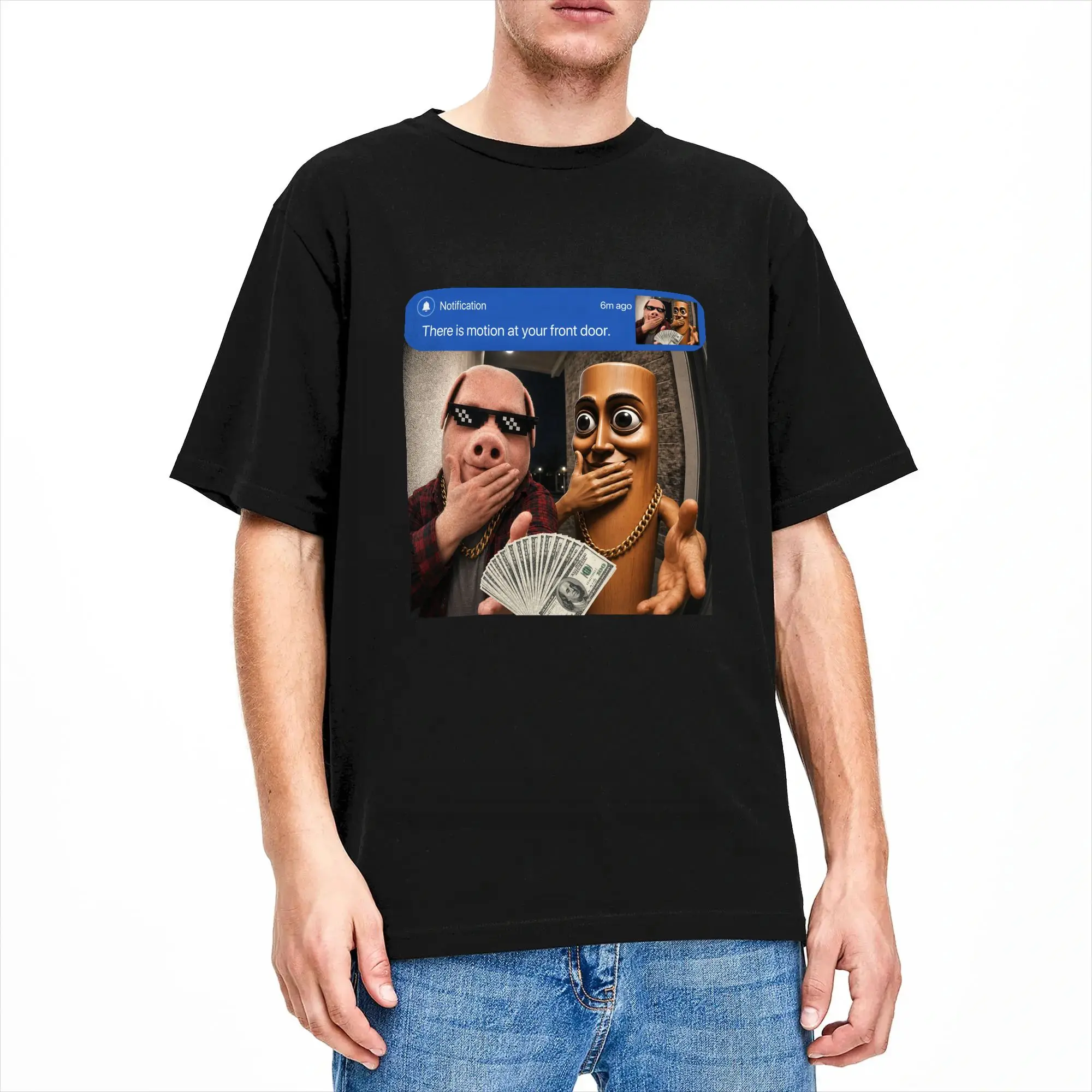 John Pork And Tung Sahur Motion Scuba T-Shirt Strand Baumwoll-T-Shirts für Männer Freizeit Lockeres T-Shirt Kurzarm Y2K Retro Tees