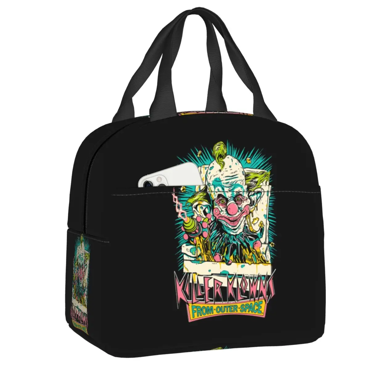 

Сумка-холодильник для обедов «Убойные клоуны из космоса» (по мотивам забавного фильма ужасов) для кемпинга и путешествий, герметичная, термоизолированная