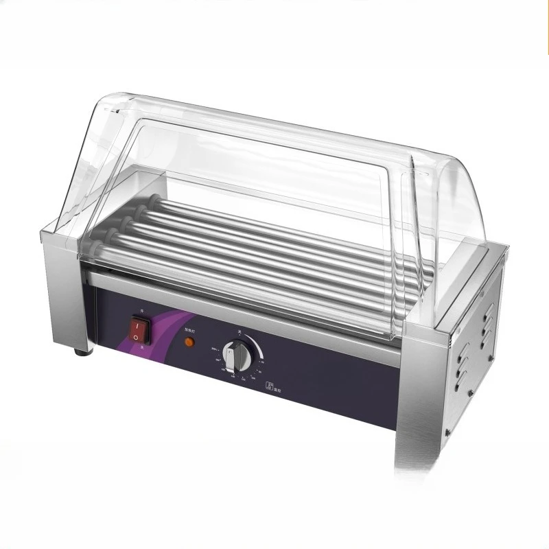 

Commercial five-stick sausage grilling machine, snack bar grilled hot dog ham