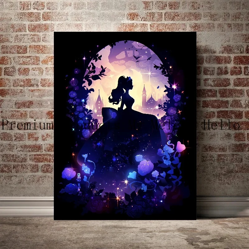 Disney Canvas Painting for Kids Cartoon Princess Pictures for Wall Decor Art Picture Mural Wall Prints Kids Room Decor Gift