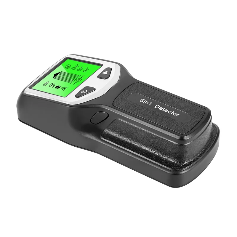 Rilevatore di perni per Scanner da parete 5 in 1 rilevatore di pareti portatile digitale Scanner per cercatore di metalli per tubi dell'acqua in PVC nero-argento