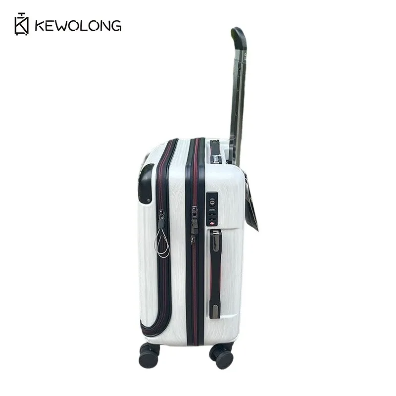 20-дюймовый передний открытый чемодан для ПК с бесшумными тормозными колесами и отделением для ноутбука, ручная кладь с 360° °   Спиннерные колеса