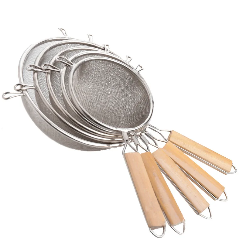 7-20CM stainless steel single amphora colander multifunctional long-handled sieve for flour tea coffee oil filtration