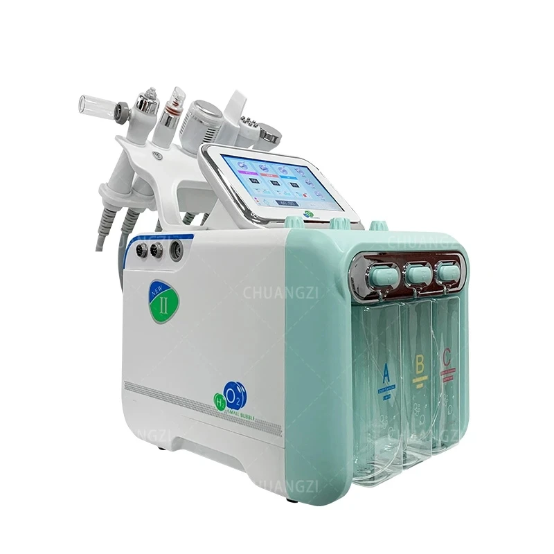 2024 NEW 7 in 1 Hydrogen Small Bubble Facial Beauty Machine H2O2 Hydro Dermabrasion Rejuvenation Tightening Skin Face Spa