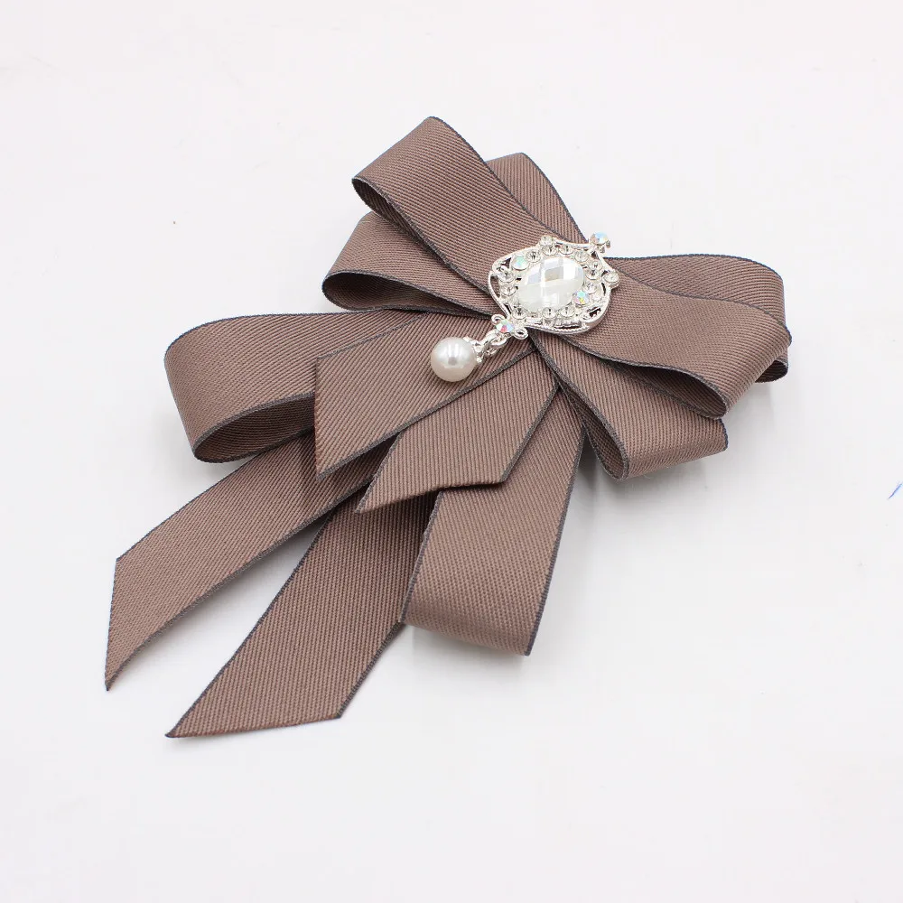 Handgemachte Mode schwarz Band Fliege Strass Kristall Stoff Stoff Luxus Hochzeits kleid britische Schulmädchen Geschenk für Frauen – Detail 8
