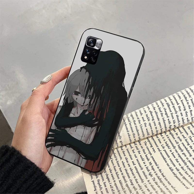 

Phone Case For Xiaomi Redmi note 14 Pro 14 13 12 11 10 Pro 14S 12S 11S Redmi 14C 13C 10 Horror Anime Girl