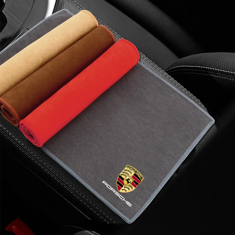 Suede Car Towel Microfiber Cleaning Drying  Rag Cloth For Porsche Panamera Taycan 911 718 Macan Cayenne Boxster Cayman 918 Pajun