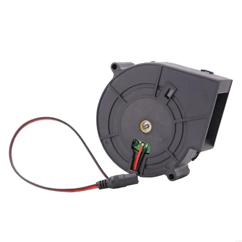 12V High Speed Blower Fan for BBQ Grill Cooling and Case Ventilation 97x33mm 5500RPM Centrifugal Fan with 5.5x2.1mm Input view 3