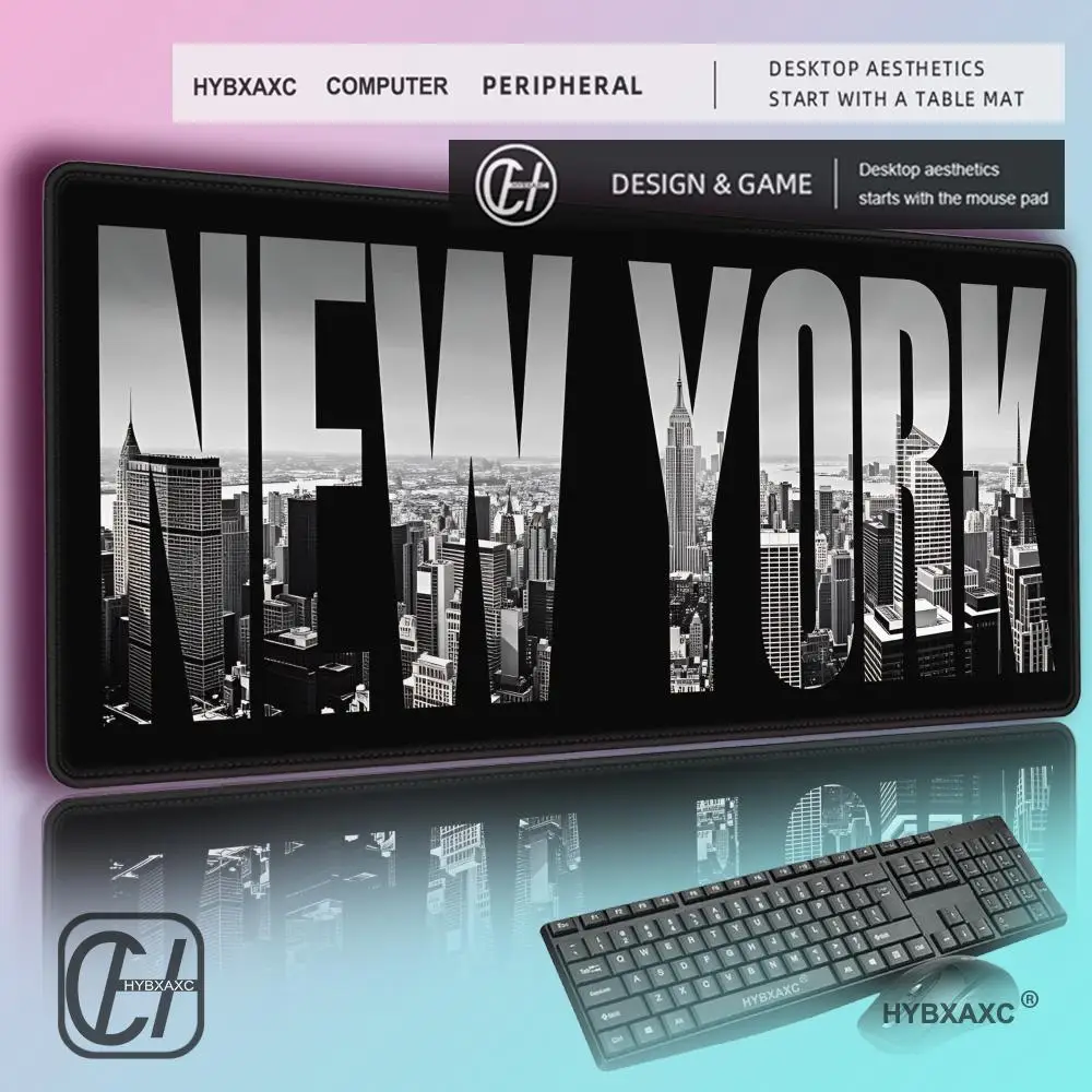 

HYBXAXC NEW YORK City Architecture Mousepad Mouse Pad Gaming Laptop Tablet Gamer Keyboard Mat Cushion PC Accessories Playmat