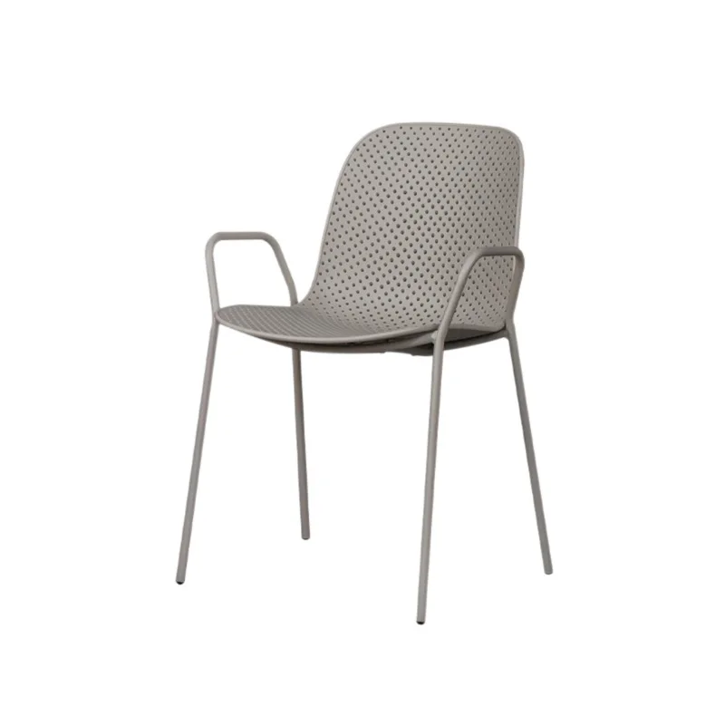 LMM simple leisure negotiation chair cafe outdoor stackable hollowed out Nordic plastic dining chair